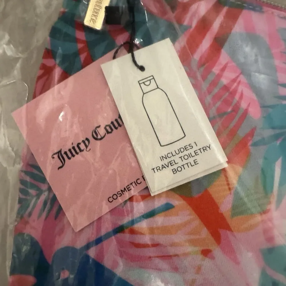 Juicy Couture Bright And Spacious Zipper Style Cosmetic Carry Bag New With Tags